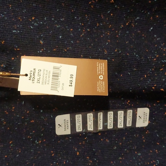 Denver Hayes Dark Blue Zip-Up Sweater - Picture 3 of 5